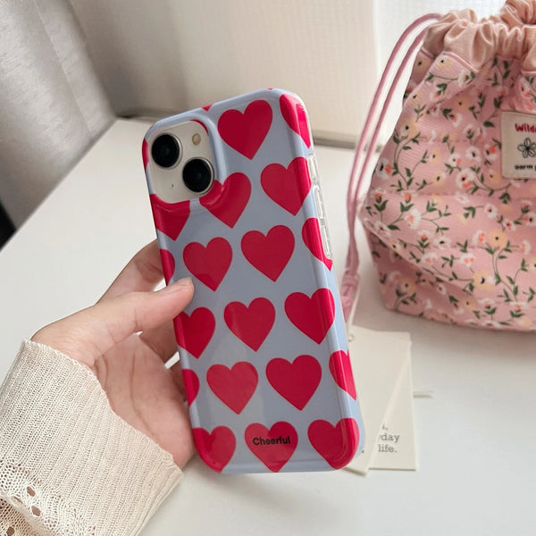 Cute Love Heart Protective Shockproof iPhone Case