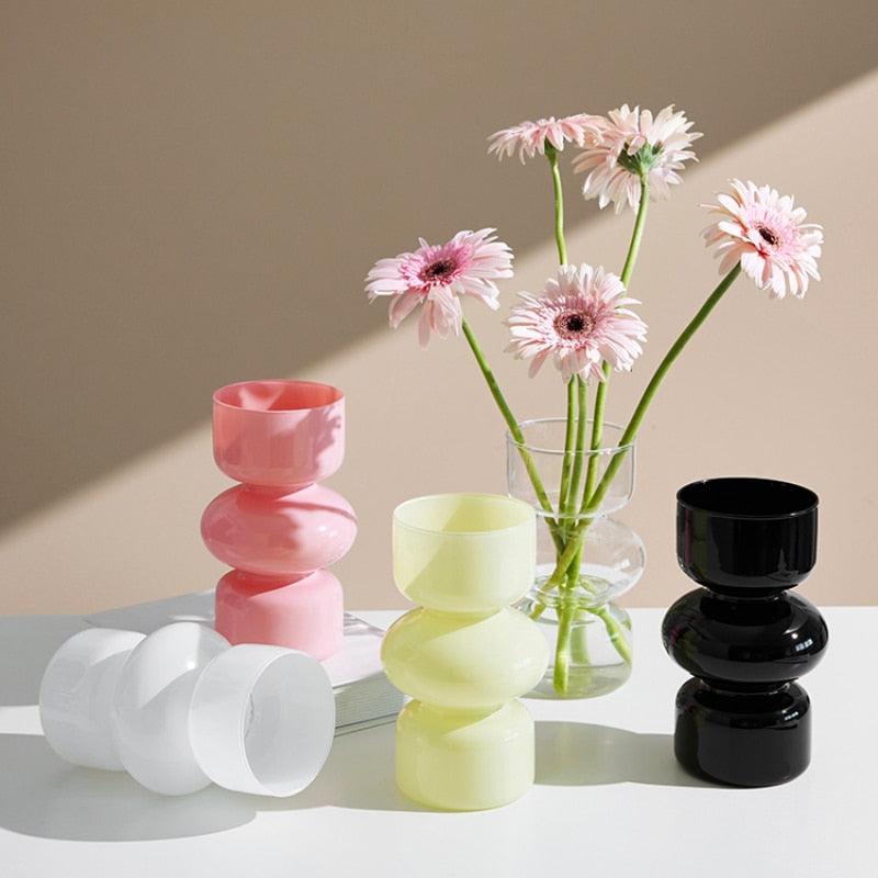 View of Scandinavian Design Minimalist Colored Vases