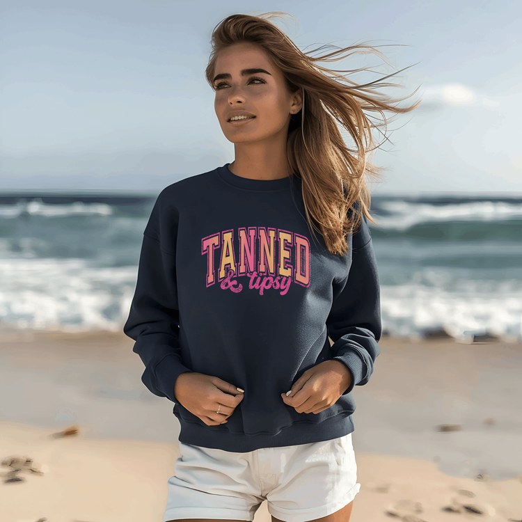 Tanned & Tipsy Vacation Heavyweight Sweatshirt ( + more colors)