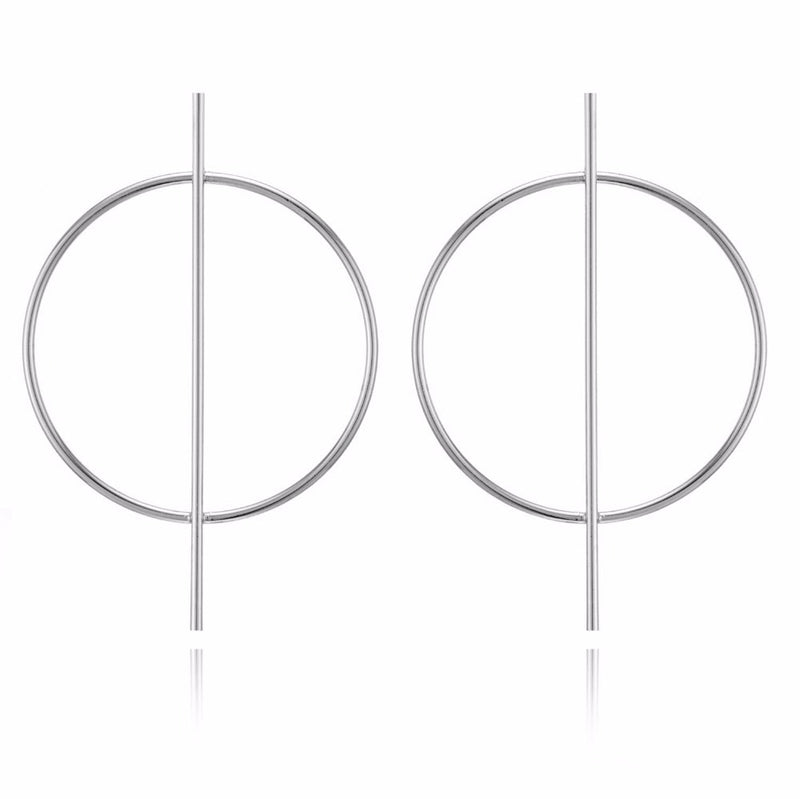 Exaggerated Geometric Big Circle Earrings