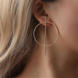 Exaggerated Geometric Big Circle Earrings