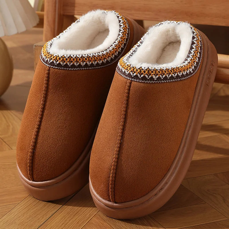 Fluffy Warm Platform Non Slip House Slippers