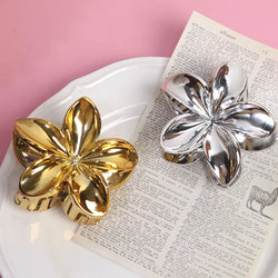 Metal Gold Silver Color Flower Hair Claw