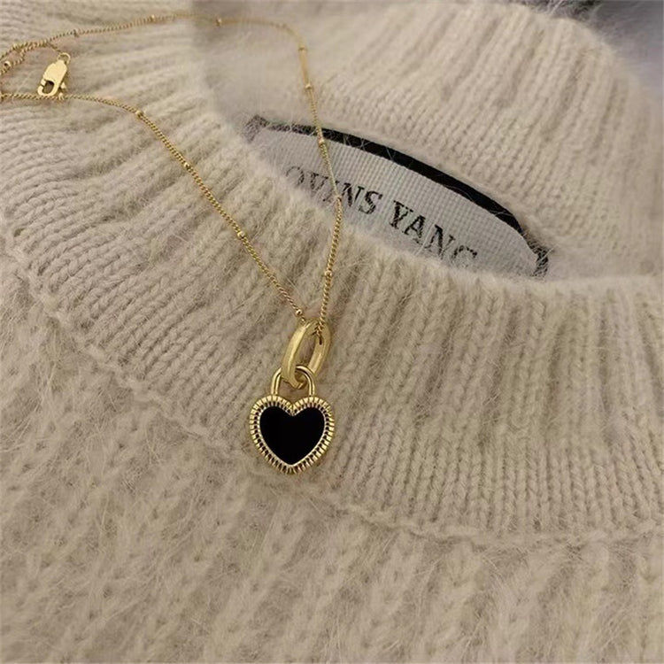 Double Sided Vintage Style Heart Necklace