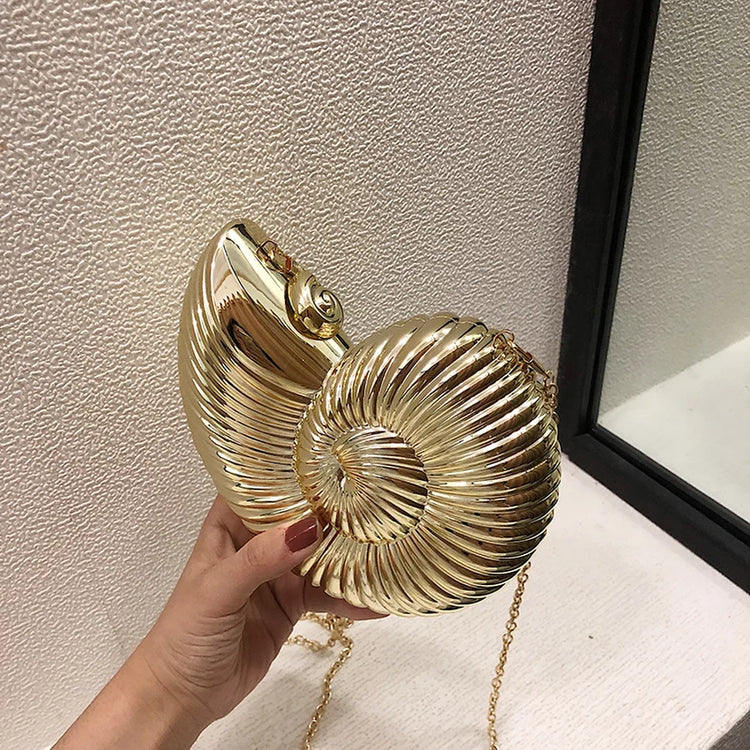 Unique Conch Shape Summer Dinner Clutch