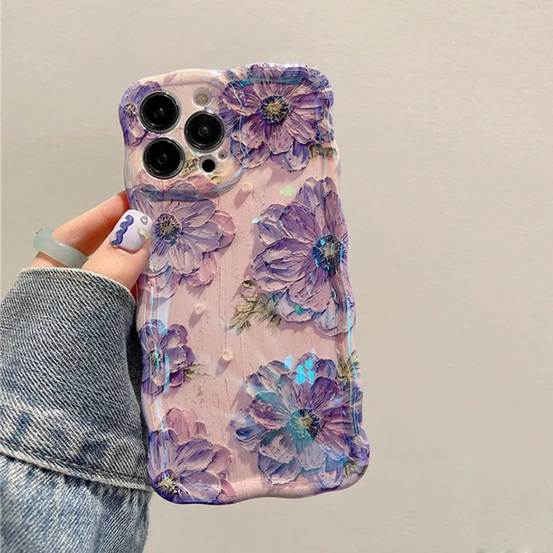 Pastel Flowers Soft Silicone iPhone Case