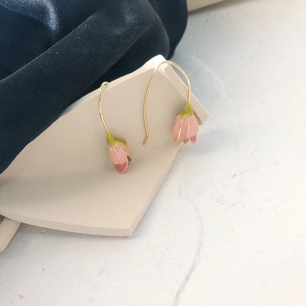 Cute French Retro Tulip Spring Earrings
