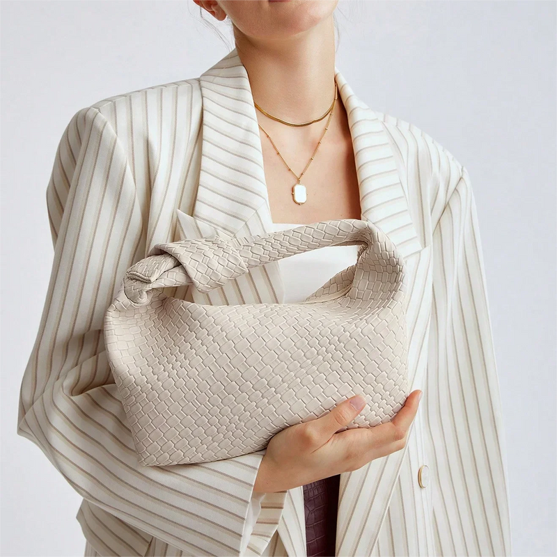 Aesthetic Croc Print Off White Shoulder Bag