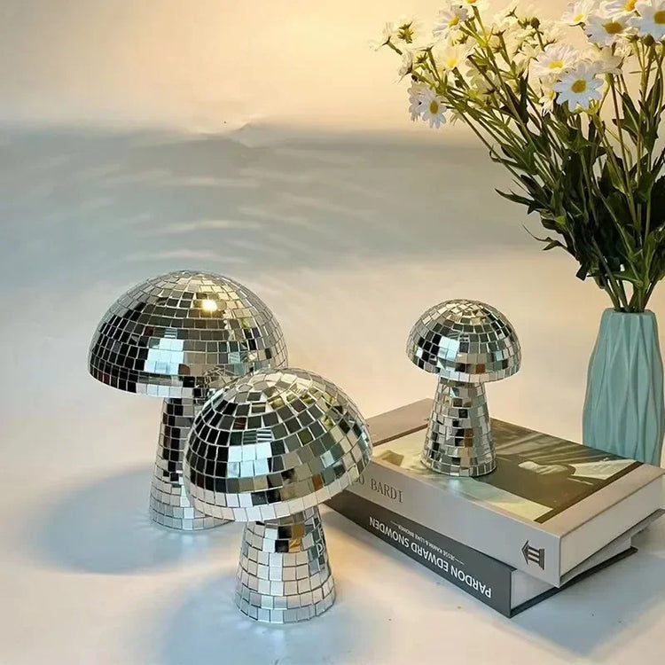 Aesthetic Mushroom Mirror Disco Ball Home Decoration