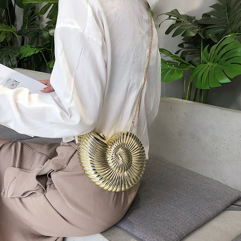 Unique Conch Shape Summer Dinner Clutch