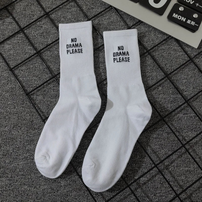 Minimalist  Funny Quote Printed Socks- 2 Pairs