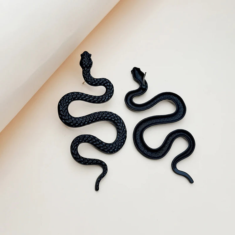 Avant-Garde Exaggerated Snake Shaped Statement Earrings