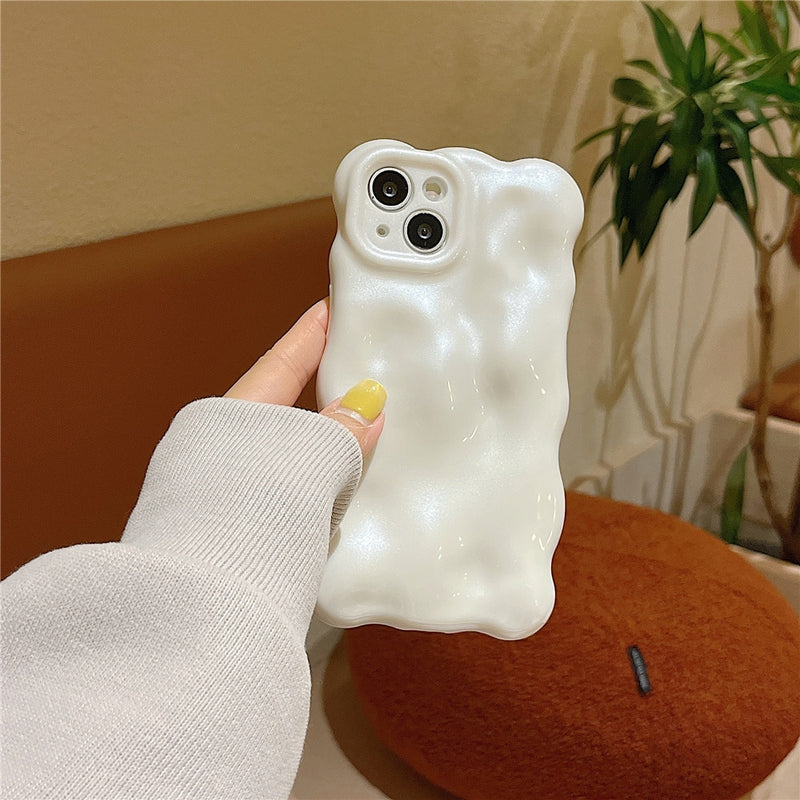 Shockproof Wavy Pattern Soft Silicone iPhone Case