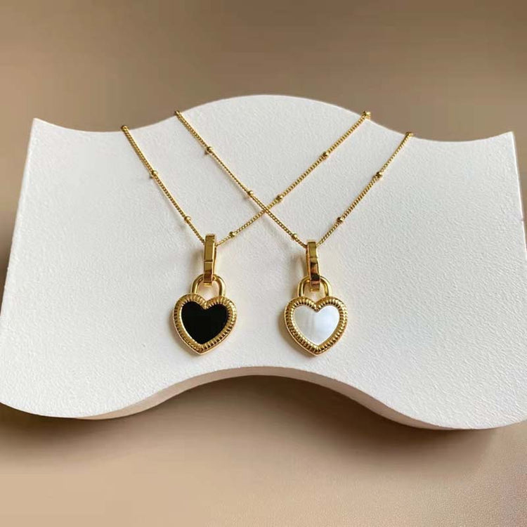 Double Sided Vintage Style Heart Necklace