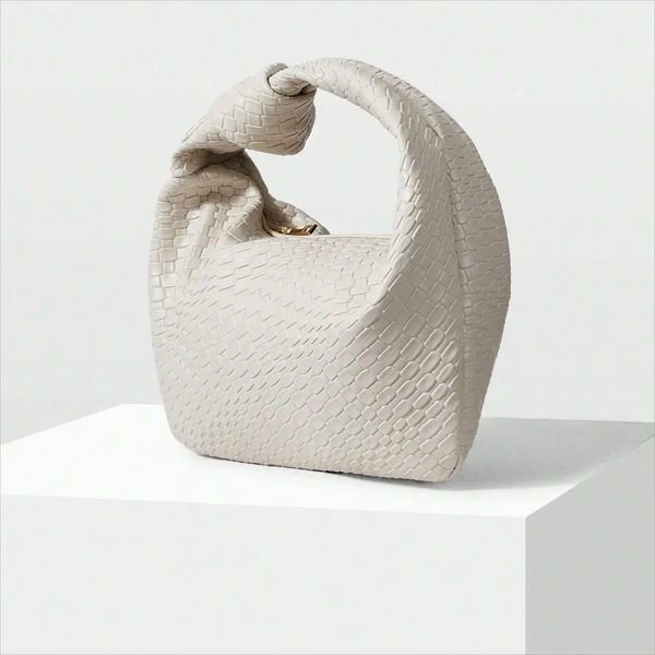 Aesthetic Croc Print Off White Shoulder Bag