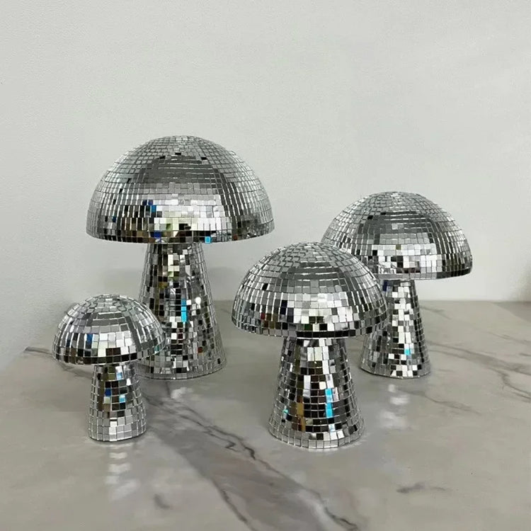 Aesthetic Mushroom Mirror Disco Ball Home Decoration