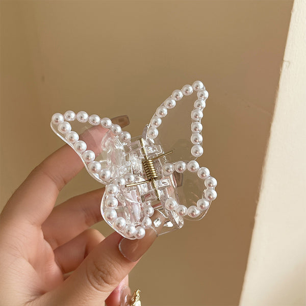 Butterfly Hair Claws With Pearls