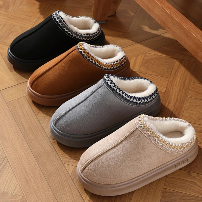 Fluffy Warm Platform Non Slip House Slippers