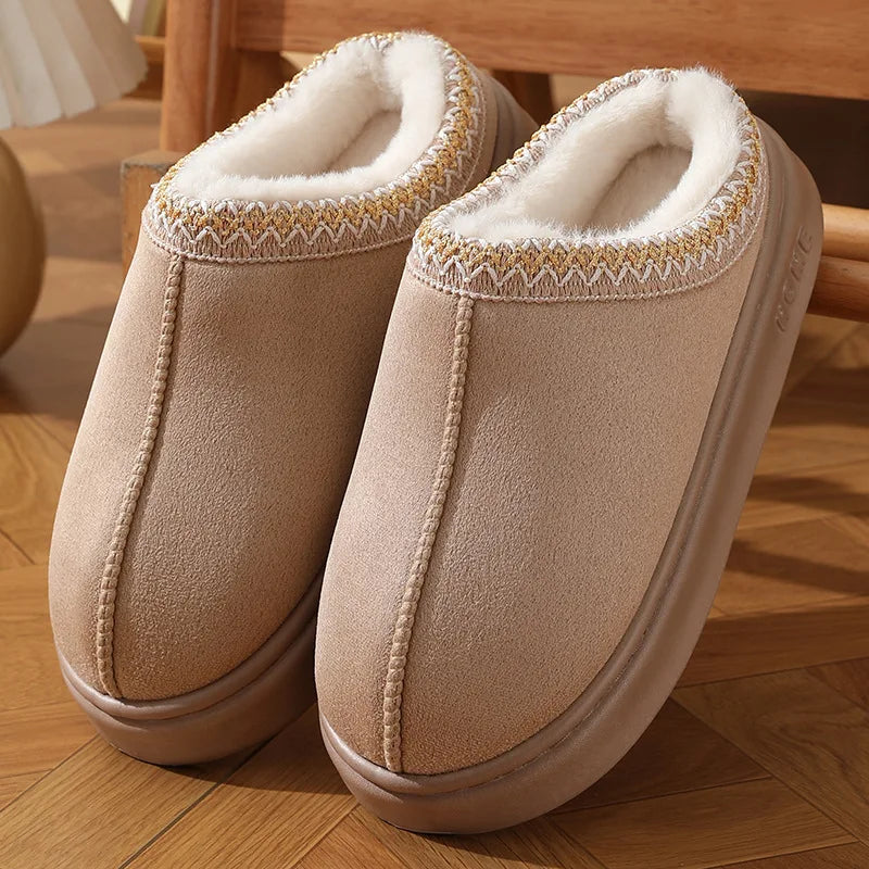 Fluffy Warm Platform Non Slip House Slippers