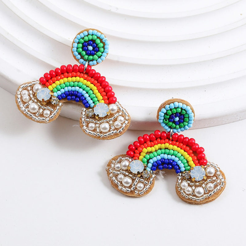 Colorful Bohemian Beaded Statement Earrings ( + more styles)