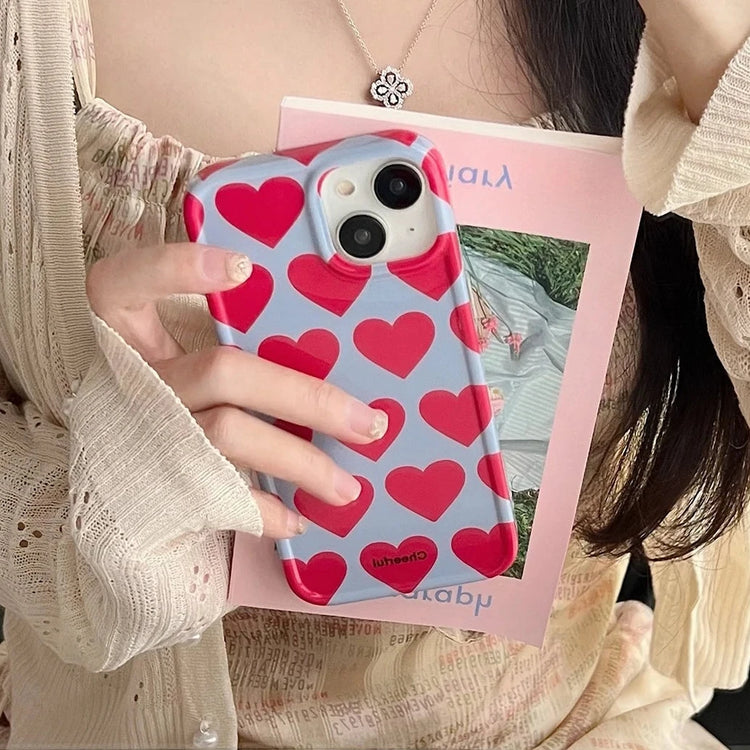 Cute Love Heart Protective Shockproof iPhone Case