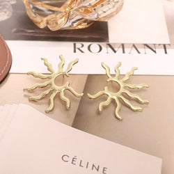 Exaggerated Vintage Sun Statement Earrings