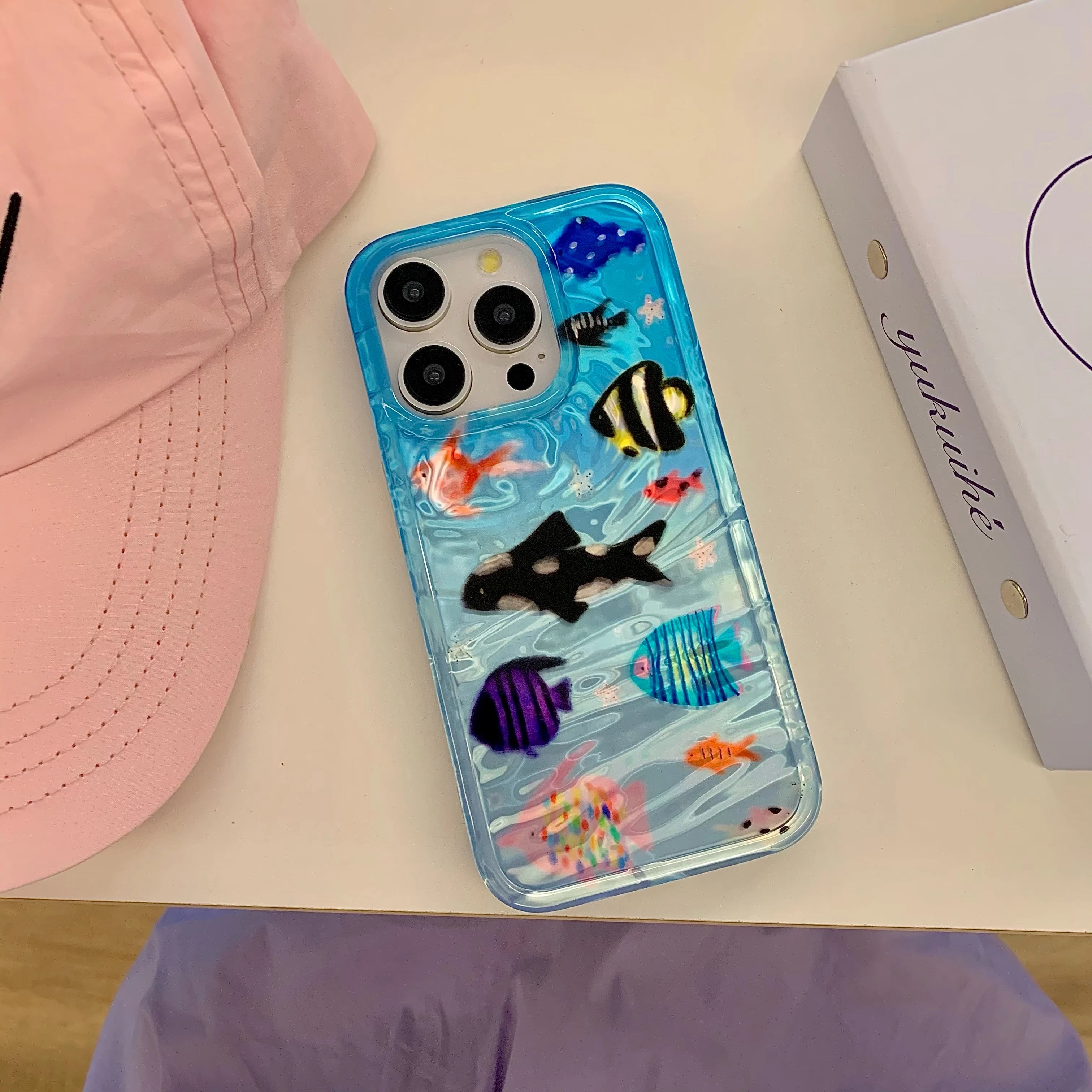 Y2K Ripple Texture Aquaria Cute Fishes iPhone Case – Mad Jade's