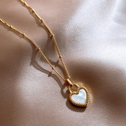 Double Sided Vintage Style Heart Necklace