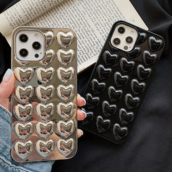 Cute 3D Love Heart Shockproof Case For iPhone