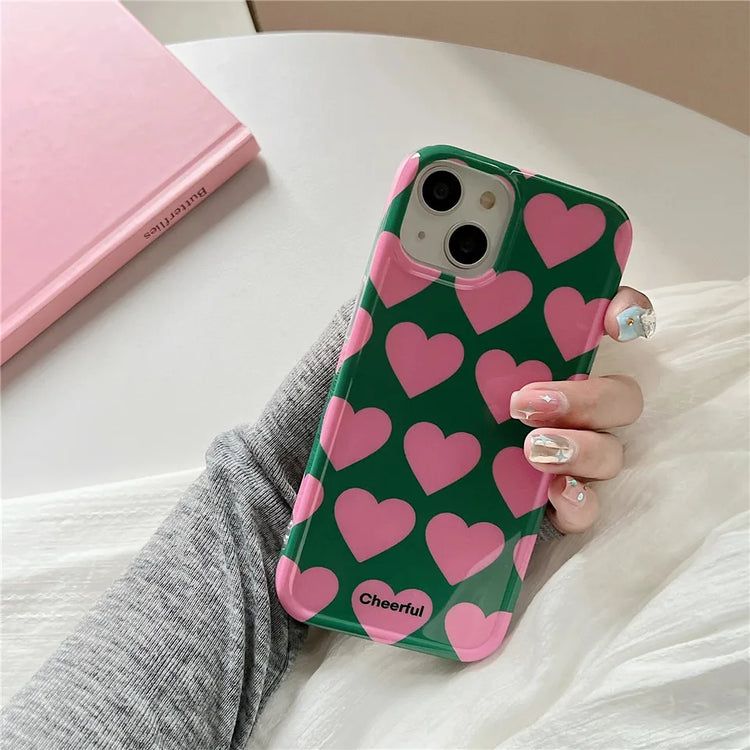 Cute Love Heart Protective iPhone Case