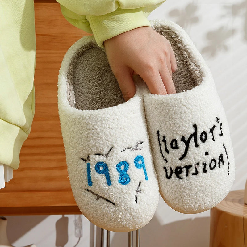 1989 Taylor's Version Style Fuzzy Home Slippers