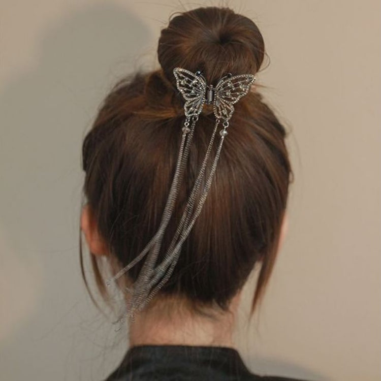 Pearl Butterfly Tassel Decorative Hair Claw