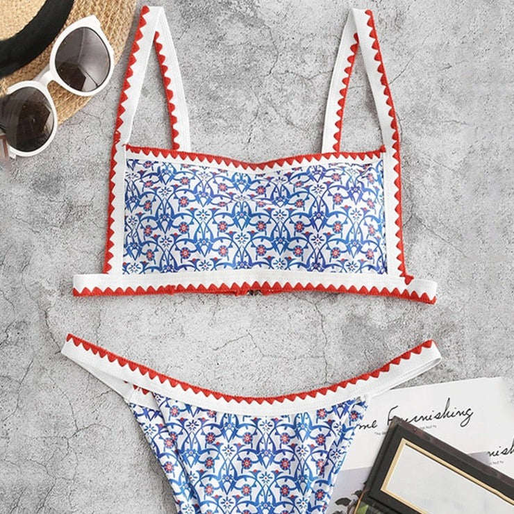 Bandeau High Cute Two Piece Bikini