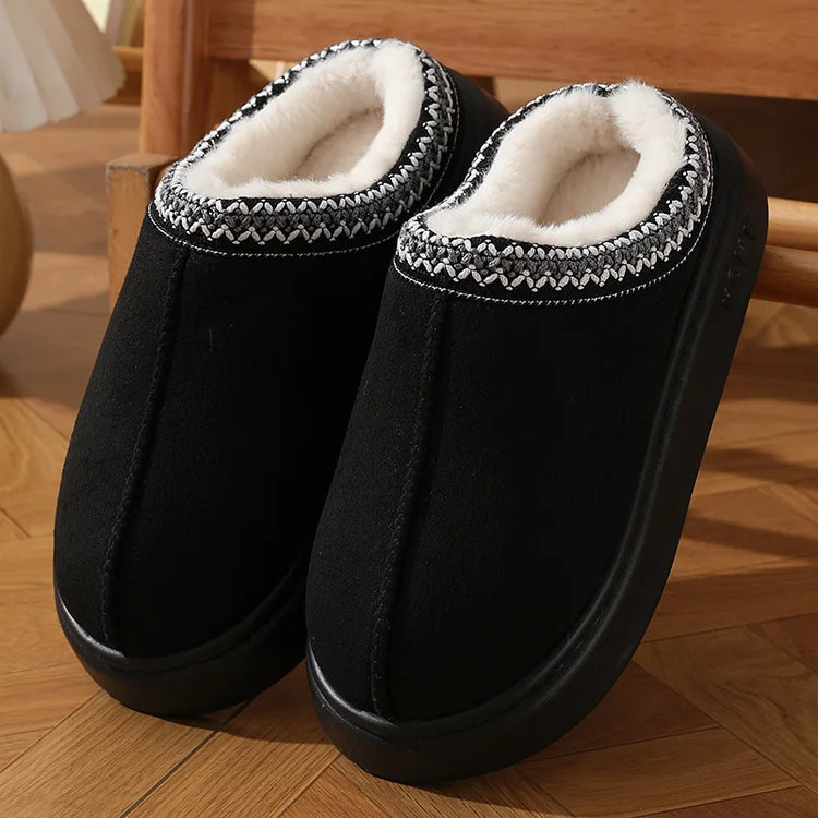 Fluffy Warm Platform Non Slip House Slippers