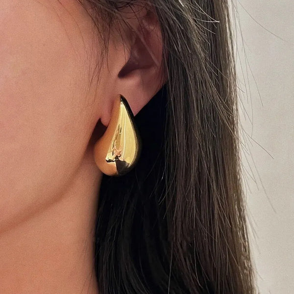 Vintage Gold Plated Chunky Dome Earrings