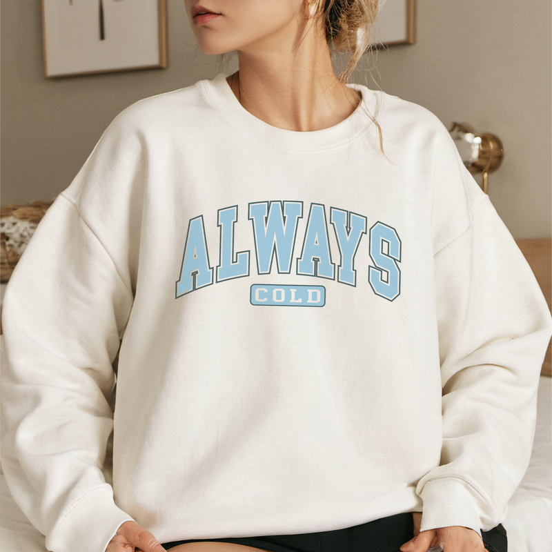 Cozy Heavy Blend Always Cold Fall Winter Sweatshirt ( + more colors)