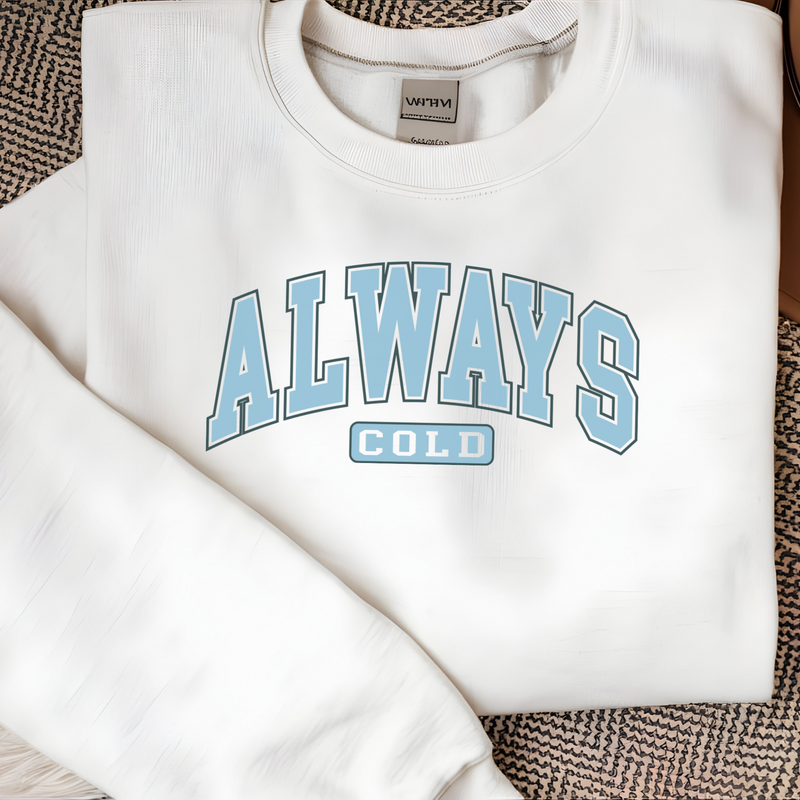 Cozy Heavy Blend Always Cold Fall Winter Sweatshirt ( + more colors)