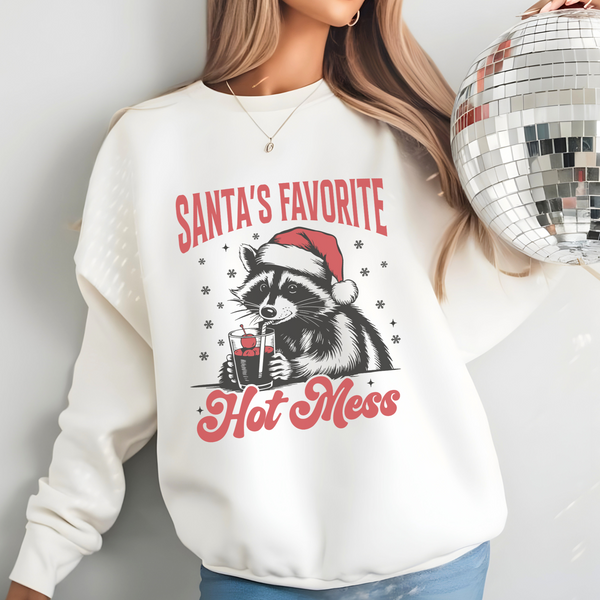 Santa's Favorite Hot Mess Christmas Sweatshirt ( + more colors)