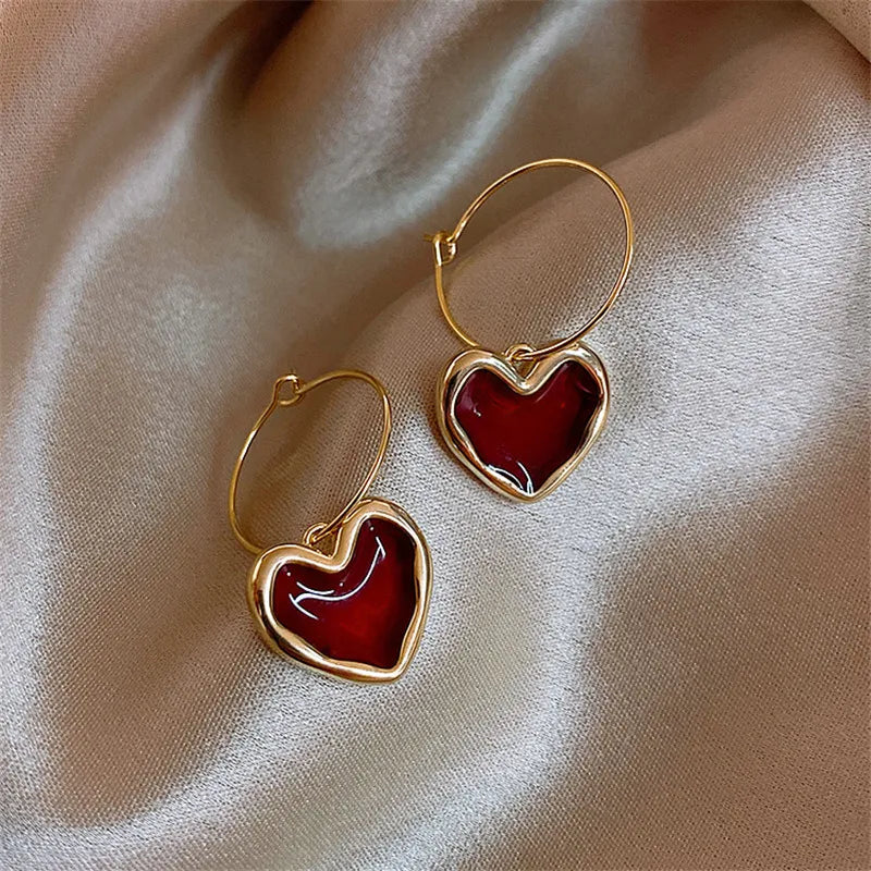 SOIMISS Drop Earrings for Women Earrings for Women Trendy Heart Nugget  Earrings Earring Studs for Women Earrings Backs for Studs Womens Dangle