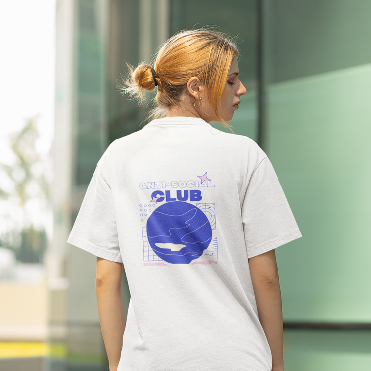 Unisex Crewneck Anti-Social Club Back Print T-Shirt ( + more colors)