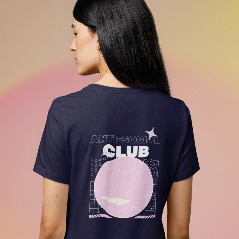Unisex Crewneck Anti-Social Club Back Print T-Shirt ( + more colors)