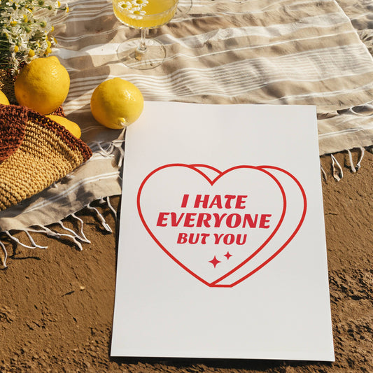 Funny Sarcastic Valentine's Love Wall Art Print