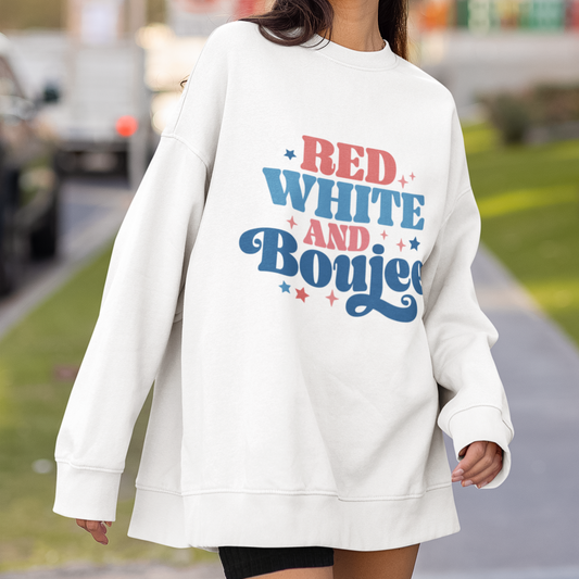 Red White Boujee 4th of July Sweatshirt ( + more colors)