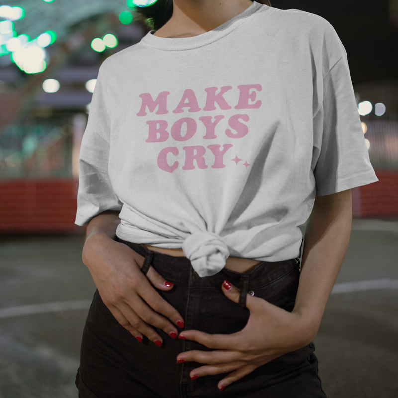 Sassy Make Boys Cry Printed T-Shirt ( + more colors)