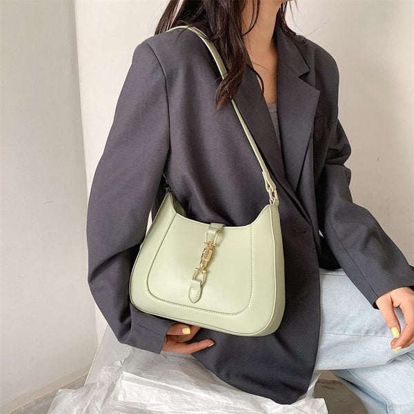 Vintage Design Shoulder Bag With A Buckle - Mad Jade's