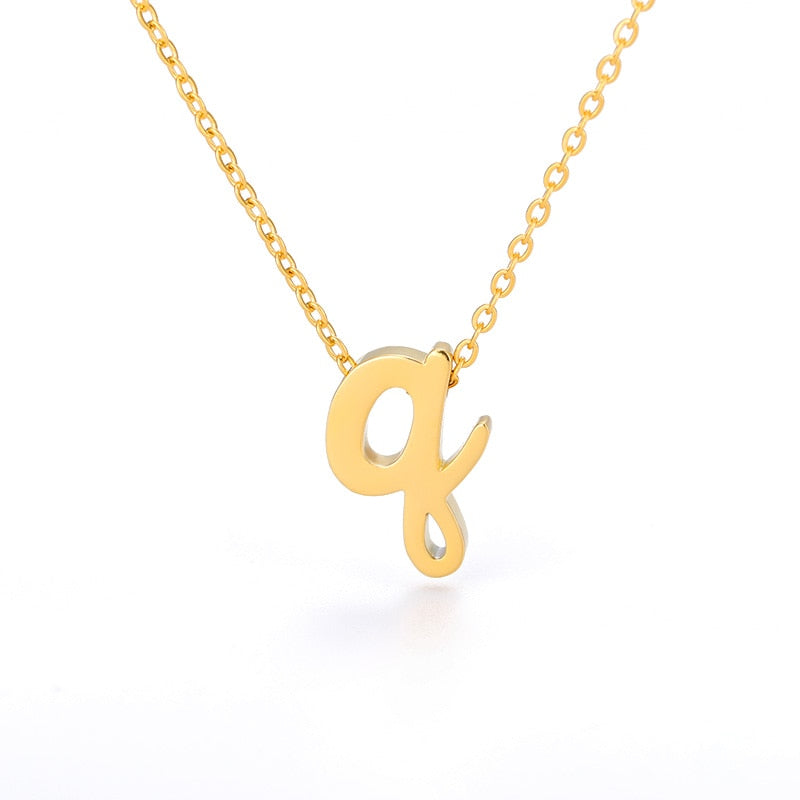 Fine Initial Letter Necklace In Gold - Mad Jade's