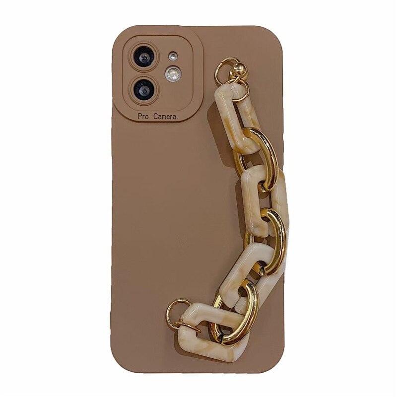 Nude iPhone Cases With A Colored Chain - Mad Jade's