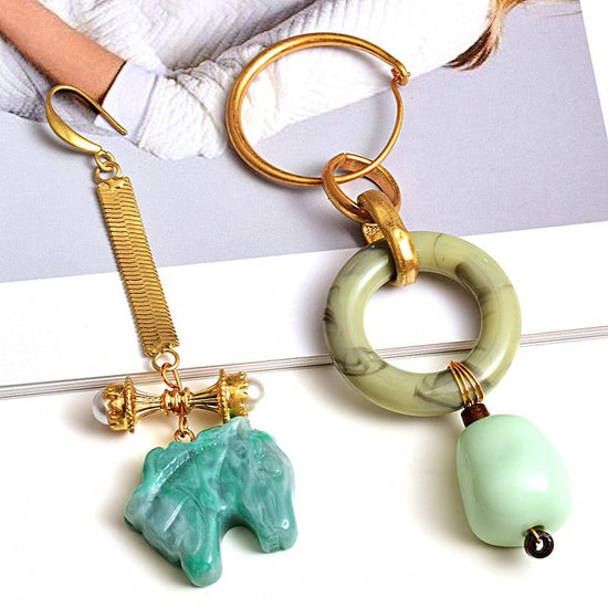 Asymmetric Statement Pendant Earrings - Mad Jade's