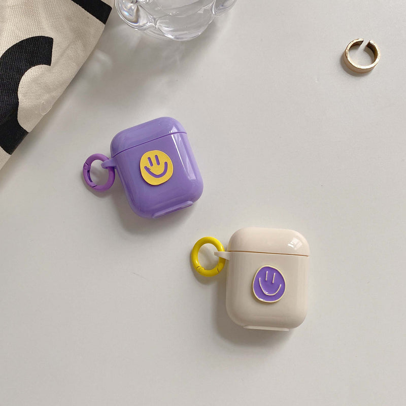 Pastel Smiley Face Silicone Airpods Case - Mad Jade's