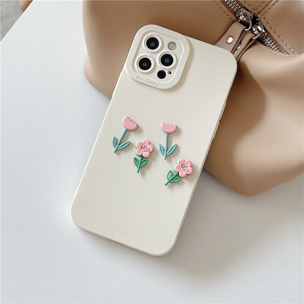 Soft Pastel iPhone Cases With Flowers - Mad Jade's